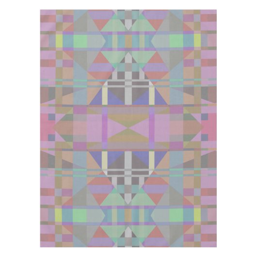 Groen Paars roze geometrisch Tafelkleed (Voorkant)
