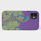 Groen, Paars, Turquoise Leaf Floral Case-Mate iPhone Case (Achterkant (horizontaal))