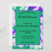 Groen Paars Vrijgezellenfeest met kleurstof Kaart (Voorkant)