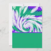 Groen Paars Vrijgezellenfeest met kleurstof Kaart (Achterkant)