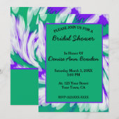 Groen Paars Vrijgezellenfeest met kleurstof Kaart (Voorkant / Achterkant)