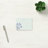 Groen Paars Waterverf Blossom Monogram Post-it® Notes (Kantoor)