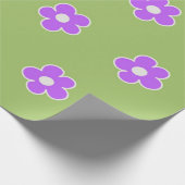 Groen Paars Y2K-ventilatorpatroon Cadeaupapier (Hoek)