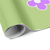 Groen Paars Y2K-ventilatorpatroon Cadeaupapier (Rol Hoek)