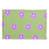 Groen Paars Y2K-ventilatorpatroon Kussensloop (Achterkant)