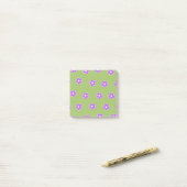 Groen Paars Y2K-ventilatorpatroon Post-it® Notes (Op bureau)