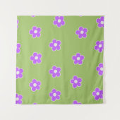 Groen Paars Y2K-ventilatorpatroon Wandkleed (Voorkant (horizontaal))