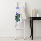 Groen Paarse Blauwe Doodle Bloemvlinders Baby Sherpa Deken (In situ)