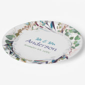 groen Paarse Blauwgroen goud Papieren Bordje (Gekanteld)