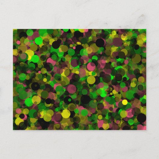 Groen Paarse Dot Briefkaart (Voorkant)