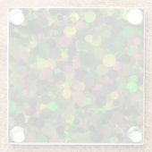 Groen Paarse dot glas Onderzetter (Achterkant)