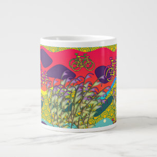 Groen Paarse gebladerte + Fietsen Fun Grote Koffiekop