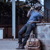 Groen paarse geel rood Monogram Initiaal B Bagagelabel