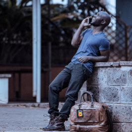 Groen paarse geel rood Monogram Initiaal B Bagagelabel