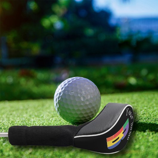 Groen paarse geel rood Monogram Initiaal B Golfheadcover