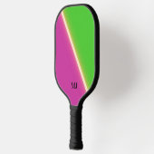 Groen Paarse Gepersonaliseerde Initialen Pickleball Paddle (Links)