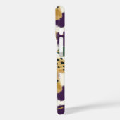 Groen Paarse gouden penseelstreken Patroon Monogra Case-Mate iPhone Case (Achterkant / Links)