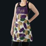 Groen Paarse gouden penseelstreken Patroon Monogra Schort<br><div class="desc">Het Green Paarse Gold Brushstrokes Pattern Monogram Schort is een stijlvolle en functionele toevoeging aan uw kookkleding. Met een levendig ontwerp van groene, paarse en gouden penseelstreken, voegt dit schort een feestelijke flair toe aan uw culinaire ruimte, ideaal voor op Mardi Gras geïnspireerde bijeenkomsten of het hele jaar door gebruik....</div>