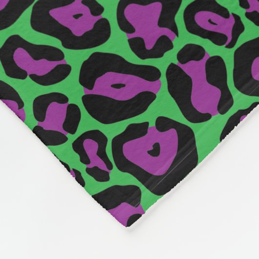 Groen & Paarse Leopard Print Fleece (Hoek)