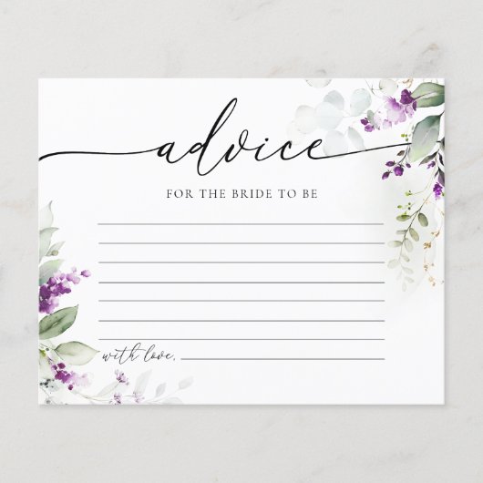 Groen Paarse Lila Vrijgezellenfeest advies Kaart (Voorkant)