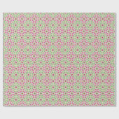 Groen & Paarse Patroon Hmong Verpakkingsdocument Cadeaupapier (Vlak)