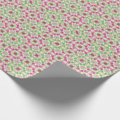 Groen & Paarse Patroon Hmong Verpakkingsdocument Cadeaupapier (Hoek)