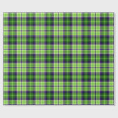 Groen Paarse Plaid Gingham Pattern Cadeaupapier (Vlak)