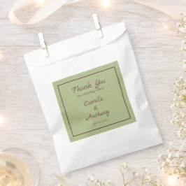 Groen Paarse Retro Y2K Funky Hippie Bloempatroon Bedankzakje