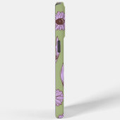 Groen Paarse Retro Y2K Funky Hippie Bloempatroon Case-Mate iPhone Case (Achterkant / Rechts)