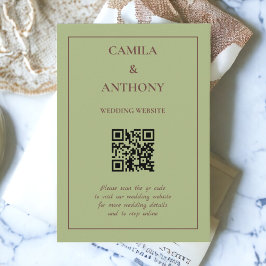 Groen Paarse Retro Y2K Funky Hippie Bloempatroon Informatiekaartje