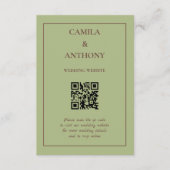 Groen Paarse Retro Y2K Funky Hippie Bloempatroon Informatiekaartje (Voorkant)