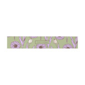 Groen Paarse Retro Y2K Funky Hippie Bloempatroon Uitnodigingen Wikkel (Vlak)