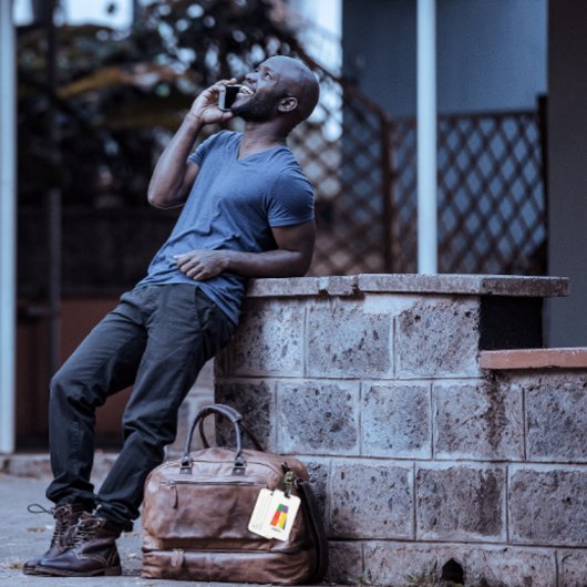 Groen paarse rode monogram Initiaal A Bagagelabel