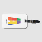 Groen paarse rode monogram Initiaal A Bagagelabel (Voorkant (horizontaal))