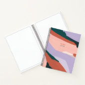 groen Paarse Sinaasappel | Moderne Abstracte kunst Notitieboek (Binnen)