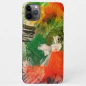 Groen Paarse Sinaasappel Rode penseelstreken Kunst iPhone Hoesje (Achterkant)