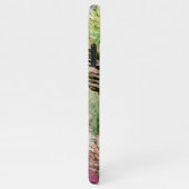 Groen Paarse Sinaasappel Rode penseelstreken Kunst iPhone Hoesje (Rechterkant)