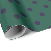 Groen + Paarse Stippen (Groot) Cadeaupapier (Rol Hoek)