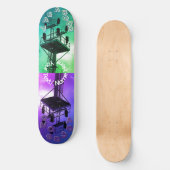 Groen Paarse Vagabond Skateboard (Voorkant)