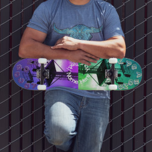 Groen Paarse Vagabond Skateboard