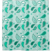 Groen Paisley douchegordijn (Voorkant)