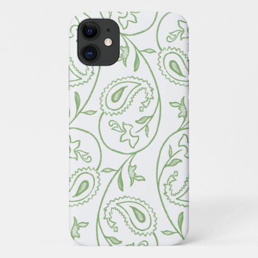 "Groen Paisley" Esthetisch Bloemmotief Telefoon Case-Mate iPhone Case (Achterkant)