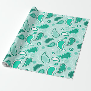 Groen paisley inpakpapier