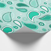 Groen paisley inpakpapier (Hoek)
