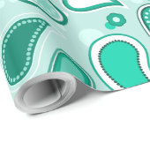 Groen paisley inpakpapier (Rol Hoek)