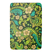 Groen paisley patroon badmat (Voorkant Verticaal)