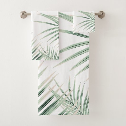 Groen palm laat dromen #3 #tropical #decor #art bad handdoek (Insitu)