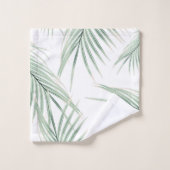 Groen palm laat dromen #3 #tropical #decor #art bad handdoek (Wasdoekje)