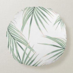 Groen palm laat dromen #3 #tropical #decor #art rond kussen