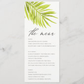 GROEN PALM LEAF WATERVERF FOLIAGE GOLD MENU (Voorkant)